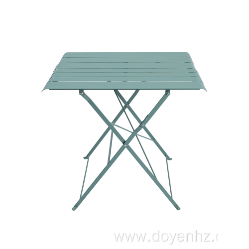 Metal Foldable Outdoor Slatted Table and Chairs
